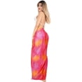 thumbnail image 3 of HAPPY BAY Women's Wraps Summer Long Pareos Vacation Skirt Bathing Suit Cover-Up Beach Dress Bikini Sarong Swimwear for Women One Size Floral, Pink, 3 of 4