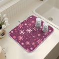 thumbnail image 7 of Ryvnso Snowflakes Christmas-1 Dish Drying Mat for Kitchen Countertop 18x24 Large Dish Pad Drainer Rack Dish Sink Mats, 7 of 7