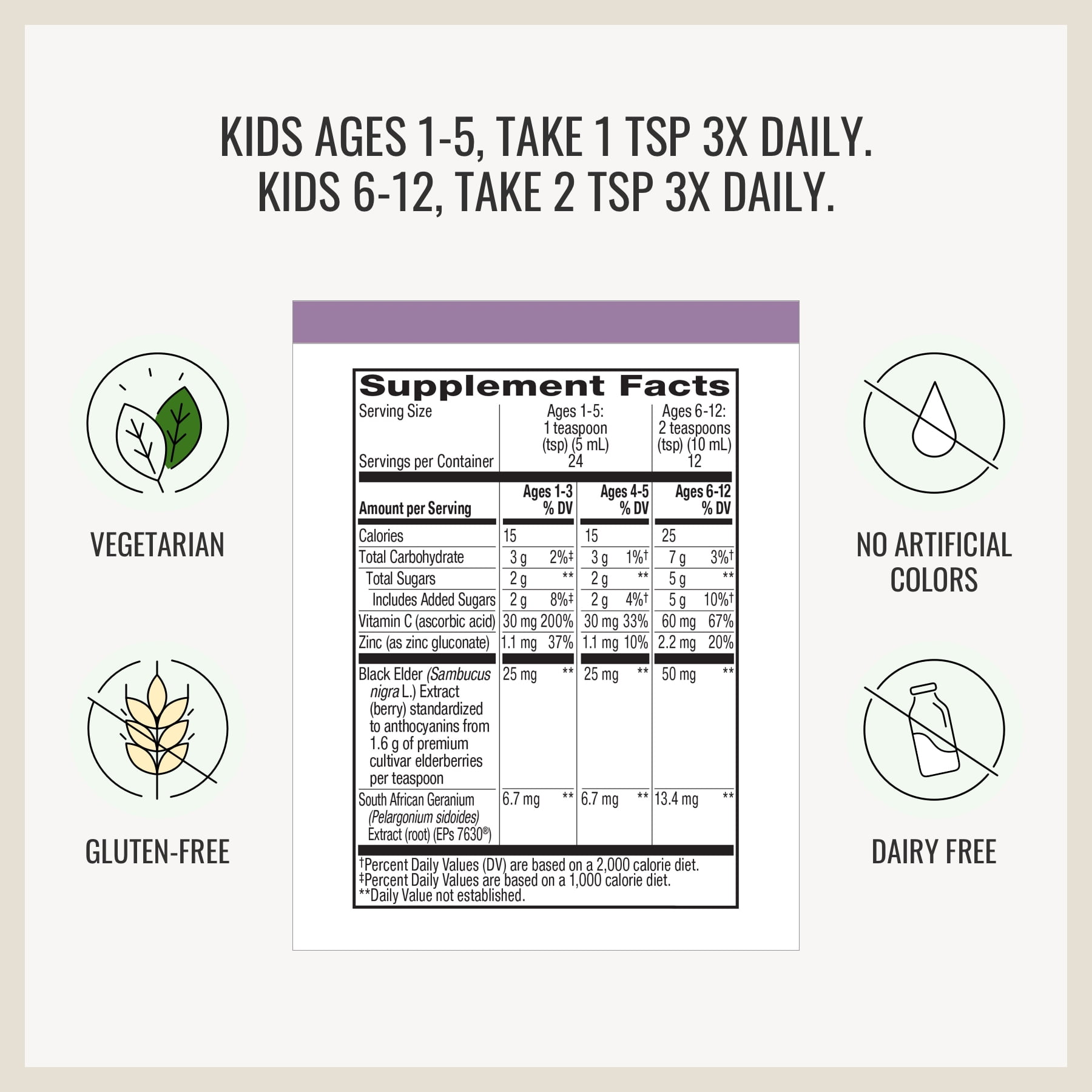 Buy Sambucus Relief Elderberry Cough Syrup for Kids, Elderberry Syrup