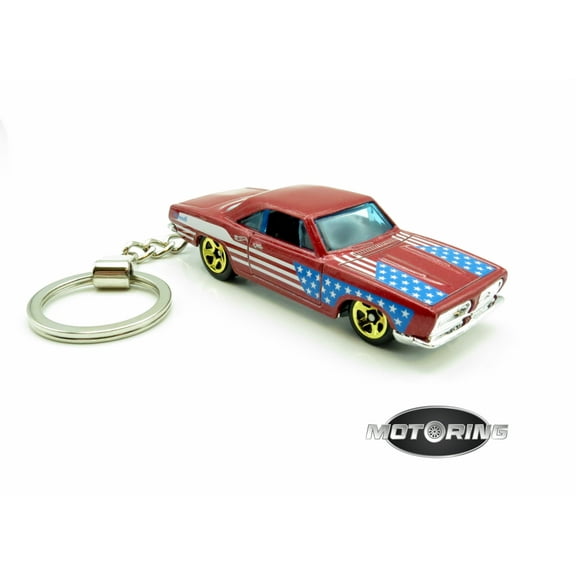 Keychain 1968 '68 Pontiac Barracuda Maroon Car Rare Novelty 1:64 Diecast