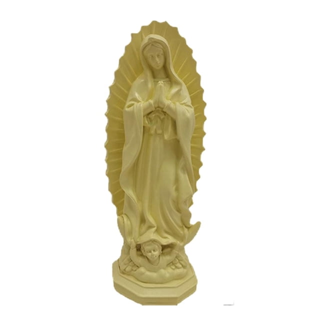 Estatua católica de María, figura de Nuestra Señora, regalo religioso de boda, amarillo