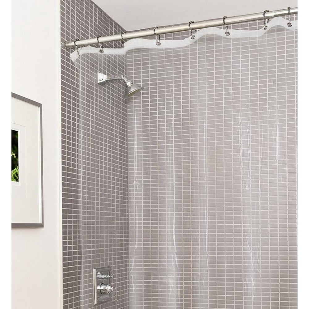 Estilo Heavy Duty Clear No More Mildew PVC Shower Curtain Liner