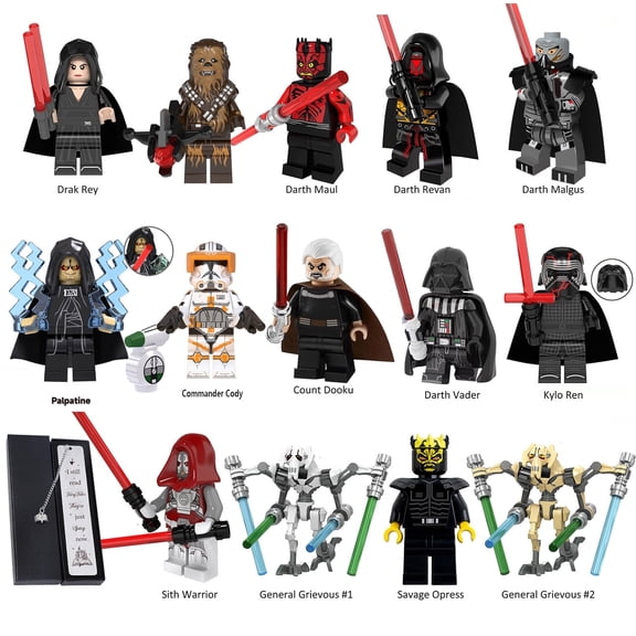 Clone Wars Commander Cody Minifigures General Grevious Darth Vader Action Figures Building Blocks Toys Set (Gift - 1PCS Fairytales Metal Bookmark)