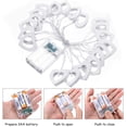 thumbnail image 3 of Cadena de luces de madera con forma de corazón para el día de San Valentín, luces LED colgantes de madera con forma de corazón, funciona con pilas, luces decorativas para dormitorio, vacaciones, cumpleaños, boda (blanco, 40 luces) oso de fresa Electrónica, 3 of 5