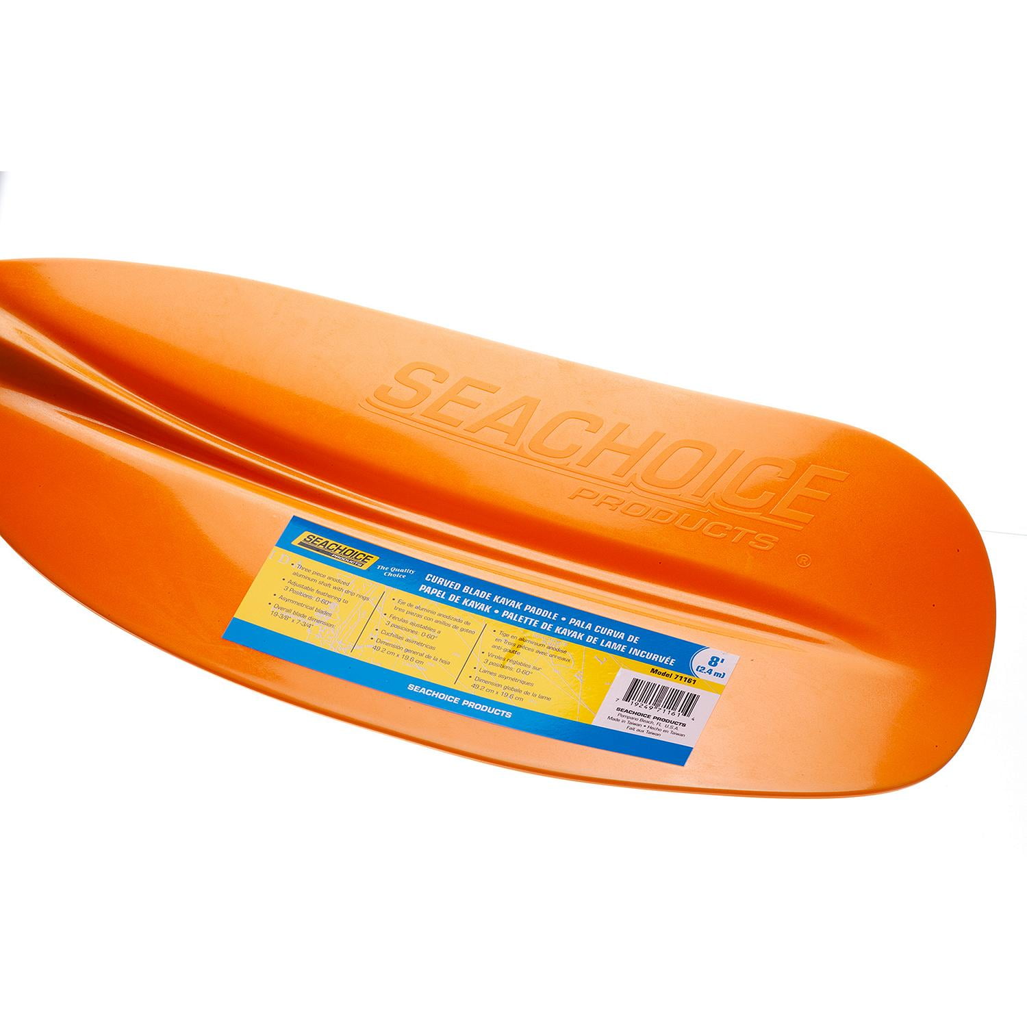 Seachoice 71161 3-Piece Straight-Blade Yellow Kayak Paddle, 8 Ft.