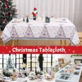 thumbnail image 6 of Haperlare Christmas Rectangle Christmas Tablecloth Waterproof Holiday Decorative Table Cover for Outdoor Indoor Party Kitchen Dining Room, White, 54"x90", 6 of 7