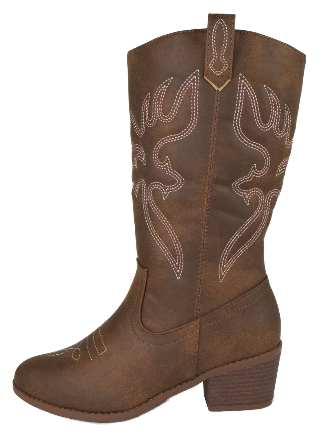 ミドルブーツ FAY Women Boots MCW6640FI60T9WS003 Brown Women Cowgirl Cowboy Stitched Mid Calf Forever Boots Pointy
