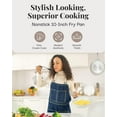 thumbnail image 6 of Gotham Steel 5.5 Qt Saute Pan with Lid, Diamond Reinforced Ceramic Nonstick Deep Frying Pan, Large Jumbo Cooker Frying Skillet with Stay Cool Handles, Oven & Dishwasher Safe, Cream/Silver Handles, 6 of 9