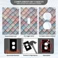 thumbnail image 3 of Yayeee Duplex Wall Plate 1-Gang 4.5"x2.7" Home Receptacle Light Switch Decorative Outlet Cover, Red Art Pattern, 3 of 7