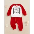 thumbnail image 3 of aturustex Toddler Boy Valentines Day Tracksuits Outfits 0 6M 12M 18M 2T 3T Infant Baby Letter Raglan Sweatshirt Long Sleeve Pullovers Crew Neck Tops S Loose Casual 2 Piece Jogger Clothes Set, 3 of 7