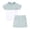 Green, variant on 2PCS Infant Girls Boys Cotton T-Shirt Outfit for Kids Toddler Solid Colour Short Sleeve Tees Tops Shorts Sets 3 Months-13 Years