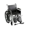 Nova Steel & Vinyl Wheelchair W/ Detach Desk Arms & Footrests : 18" Elevating Leg Rests
