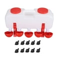 thumbnail image 2 of Bebedero Para Pollos De Gran Capacidad De 10 Litros, Comedero Para Aves De Corral Con Orificios Preperforados Y 10 Tazas De Agua, Fácil Instalación Y Manejo, Evita Ranuras De, 2 of 7