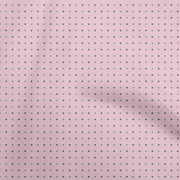oneOone Georgette Viscose Light Pink Fabric Hearts Print Sewing Fabric By The Yard Printed Diy Clothing Sewing Supplies 42 Inch Wide