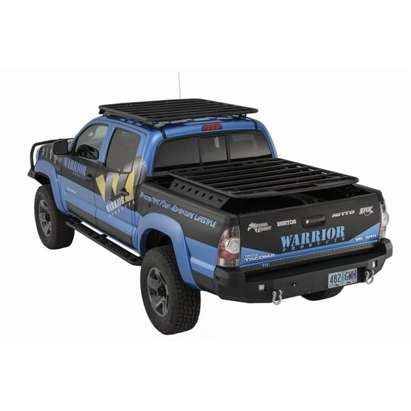 Fits 2005-2015 Toyota Tacoma Warrior Roof Rack 4860 Platform Rack; Direct Fit; 1000 Pound Weight Capacity; Existing Factory Rack Mount; Powder Coat; Black; Steel