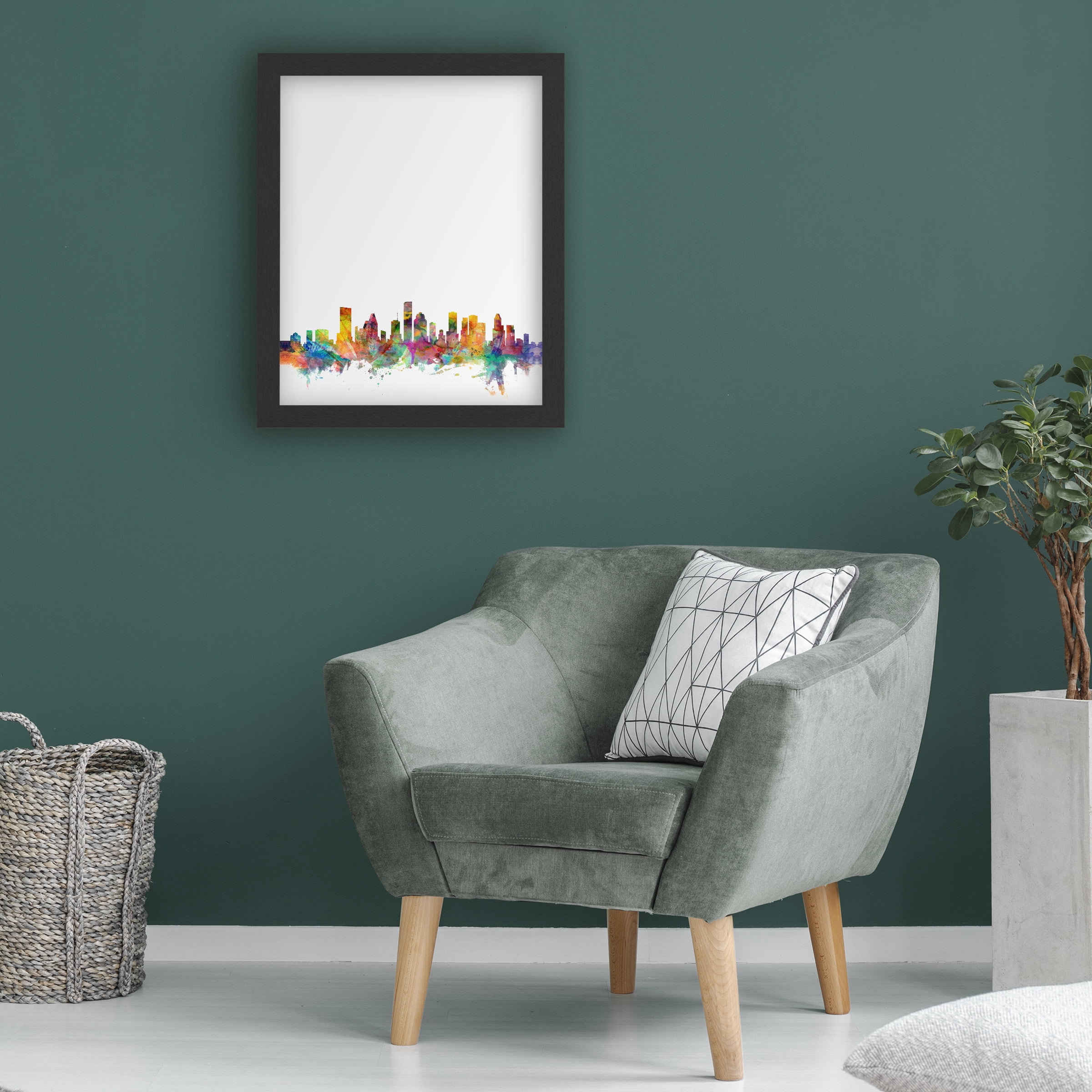 Trademark Fine Art 'Houston Texas Skyline' Markerboard by Michael Tompsett