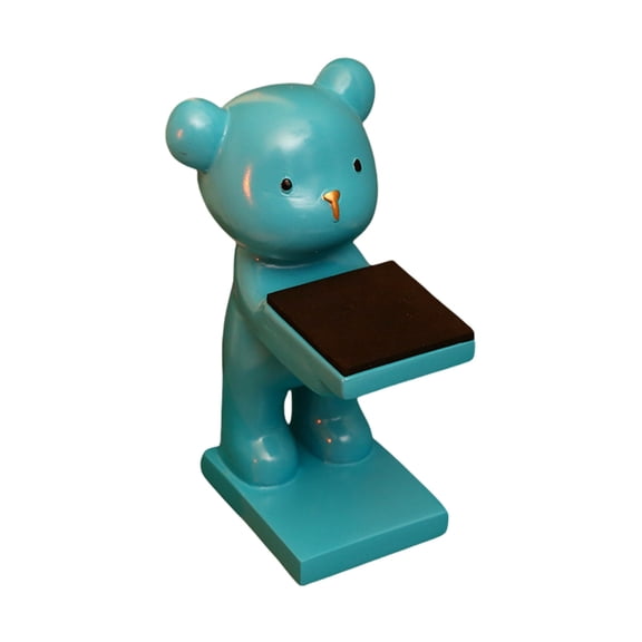 Chic Resin Watch Holder Bear Shape Jewelry Stand Tray for Personal Collection