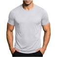thumbnail image 2 of Plus Size 5Xl Men's Athletic Shirt Quick Dry T Shirts Gym Workout Short Sleeve Lightweight Breathable Tees Performance Running Shirts, 2 of 8