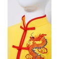 thumbnail image 3 of Nyeemya Kids Boys Girls Kung Fu Suit Unisex Children Dragon Embroidery Tai Chi Outfit Chinese Martial Yellow 110, 3 of 8