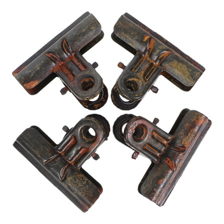 OFFIGAM Set of Brown Bulldog Clips, Small Metal Photo and Memo Holders with Strong Grip for Home and Office Organization