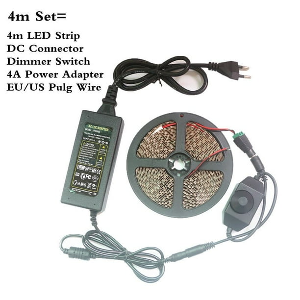 Tira de luces Led ultravioleta de 12V, luz negra, cinta LED, lámpara Flexible púrpura, interruptor de atenuación y adaptador de corriente de 12V Xemadio 2025913-16