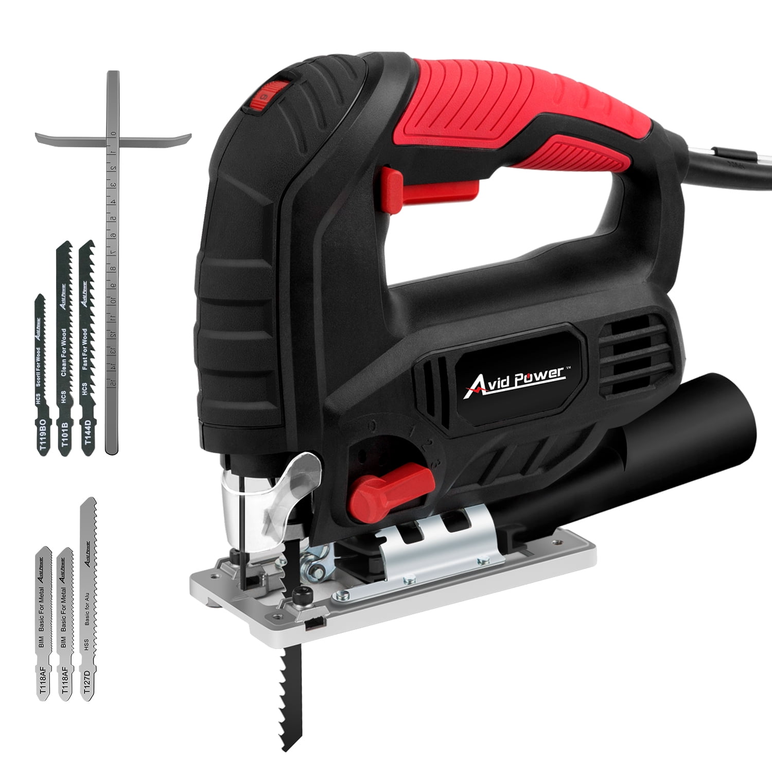 Jigsaw Ruler Jigsaw, AVID POWER 5.0A 3000 SPM Jig Saw with Variable Speed, Bevel ...