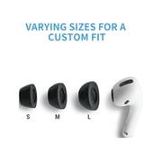 Comply Foam Earbud Tips Replacement for AirPods Pro, Black, 3 Pair Pack