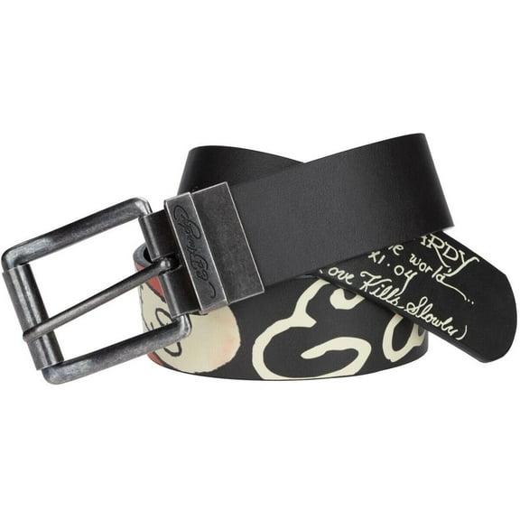 Ed Hardy Men's Skull and Sword Belt - BX90300EHQ (Black, 36)