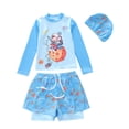 thumbnail image 2 of LRen Boys' Swimwear Toddler Cartoon Print Two Piece 3t Swimsuit Boys Summer Beach Casual Fashion Loose Beach Swimwear Sets, 2 of 3