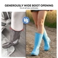 thumbnail image 4 of SMILIN Rubber Wide Calf Rain Boots for Women, Blue, Size 6, 4 of 10