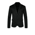 thumbnail image 5 of INSPIRE CHIC Formal Suede Blazers for Men's Slim Fit Solid Two Button Suit Sports Coats Black M, 5 of 5