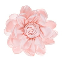 Uxcell Rose Flower Brooches and Pins for Women, Lapel Pins Dainty Satin Fabric Big Camellia Hair Flowers Clips Pink