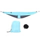 thumbnail image 1 of Hamaca portátil para acampar, columpio, para patio, pasillo y aventuras al aire libre, color azul y gris, con doble propósito, para cama y silla colgante, 1 of 8