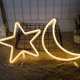 thumbnail image 2 of 1 pieza de luz LED de neón en forma de estrella, letrero de neón de pared, luz nocturna USB o con pilas, regalo de Navidad, estudios, fiestas, bares, Navidad, habitaciones de niños, salas de estar TUNC Sencillez, 2 of 2