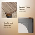 thumbnail image 3 of Aiho 5-Piece Dining Table Set for 4, Faux Marble Top & 4 Upholstered Chairs - Bar & Breakfast Nook, Gray, 3 of 7