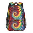 thumbnail image 2 of Red and Yellow Tie Dye Pattern Backpack for School, Cute School Bag with Adjustable Shoulder Straps and Padded Back, 16.9"x12.6"x5.9", 2 of 5