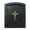 Black, variant on QualArc MAN-S-1403-BZ 12 in. Manchester Security Drop Chute Mailbox with Decorative Cross Logo Faceplate in Bronze