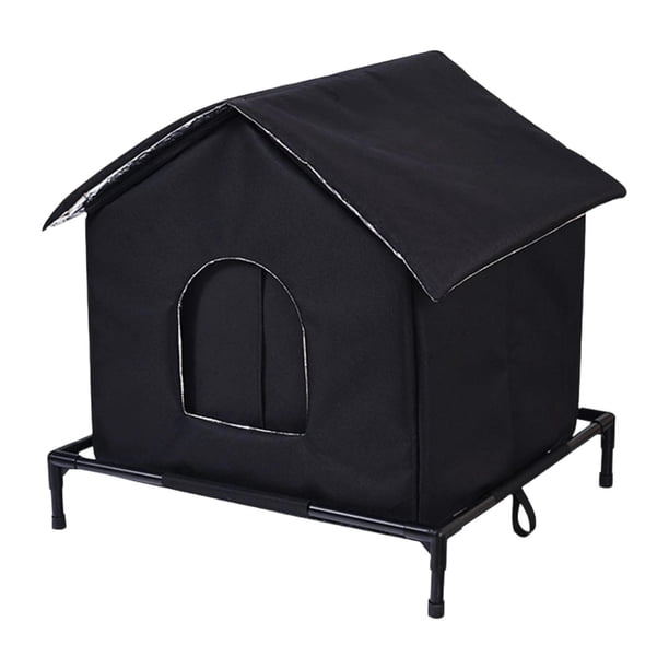 Casa para gatos callejeros al aire libre, resistente a la intemperie, suministros premium para mascotas, casa cálida y aislada 46 cm x 47 cm x 51 cm