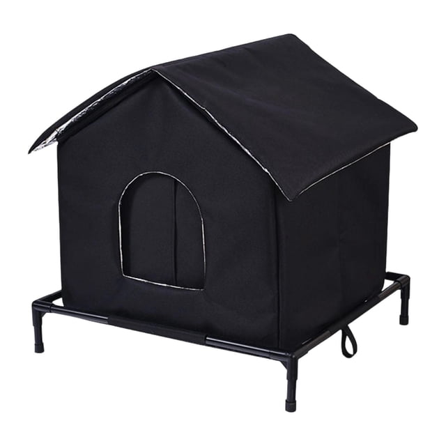Casa para gatos callejeros de exterior, refugio premium versátil para gatos salvajes en jardín y césped 46 cm x 47 cm x 51 cm
