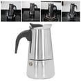 thumbnail image 4 of Cafe Classic Coffee Pot Stainless Steel Manual Classic Cafe Moka Cafe Pot Maker for Home Office Use, 4 of 7