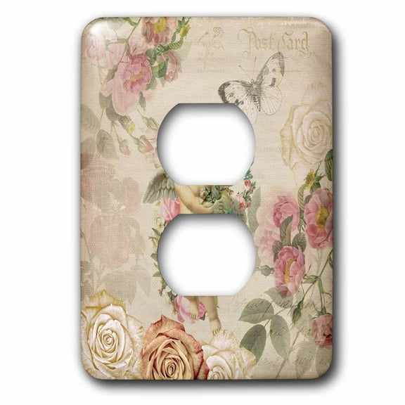 3dRose, Cherub Vintage Style Illustration, 2 plug outlet cover