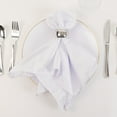 thumbnail image 2 of Balsa Circle 5 Pieces 20" White Lamour Satin Napkins Wedding Party, 2 of 6