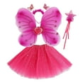 thumbnail image 3 of LIIPEE Girls Fairy Dress Up Outfits 4 Piece Cartoon Mesh Tutu Skirt Wing Magic Wand And Hairband Kids Cute Comfortable Party Outfit Sets,3-10 Years, 3 of 3