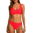 thumbnail image 1 of DGMIOCS Women's Modest Tankini Set Women's Swimwear Red L, 1 of 6