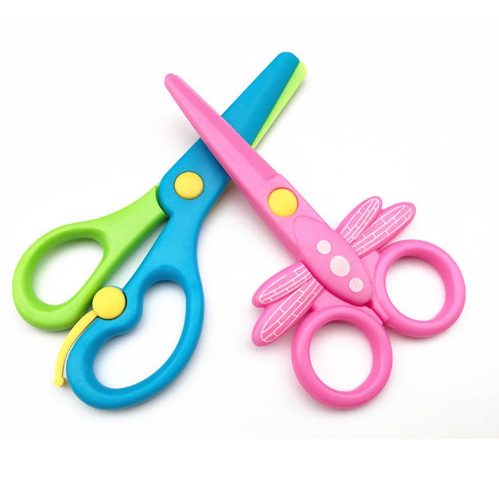 Children's Paper-cutting Safety Students Kindergarten Manual Safety  Scissors All Plastic Elastic Scissors Do Not Hurt Hands