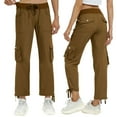 thumbnail image 2 of Kmdttou Women Wide Leg Pants With Pockets Loose Casual Pants Dressy Lightweight Baggy Cargo Pants For Hiking, 2 of 8