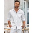thumbnail image 6 of COOFANDY Men's Long Sleeve Dress Shirt Plaid Collar Casual Button Down Shirts, 6 of 6