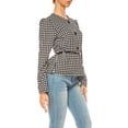thumbnail image 2 of Women's Collarless Button Down Jacket with Belt Accent, 2 of 7