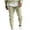 Khaki, variant on WREESH Men's Sweatpants Fashion Drawstring Elastic Waist Solid Color Casual Sweat Length Pants Khaki