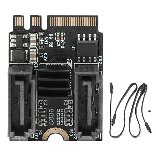 M2 to SATA 3.0 Hard Drive Adapter Card, 6Gbps Fast Transfer, JMB582 Chip, PCI Express Expansion Card Support for Windows 7/10 and OS X
